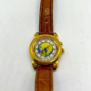 Tweety Bird Armitron Looney Tunes Leather Strap Watch 90s